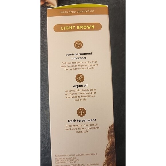 3 HIMS Under Cover Hair Color Dye & Conditioner Light Brown Color Blends Grays - Picture 5 of 5